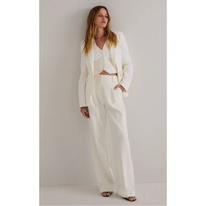 Favorite Daughter Cream Wide-Leg Trousers